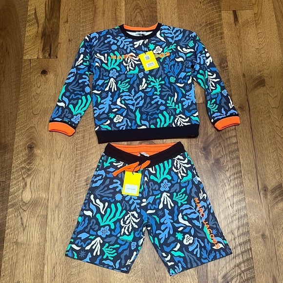 NWT Marc Jacobs Boys Printed Sweatshirt and Shorts Set Size 10A - Picture 1 of 9
